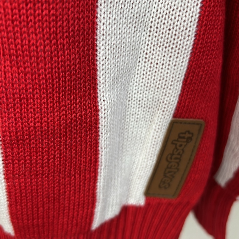 Tipsy Elves American Flag Red White Blue Sweater with Patriotic Flair Size L - Picture 6 of 10